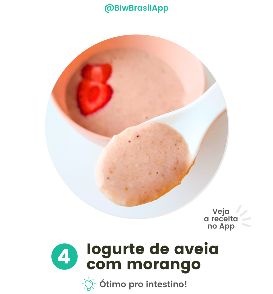Café da manhã para bebês de 6 meses - Iogurte de aveia