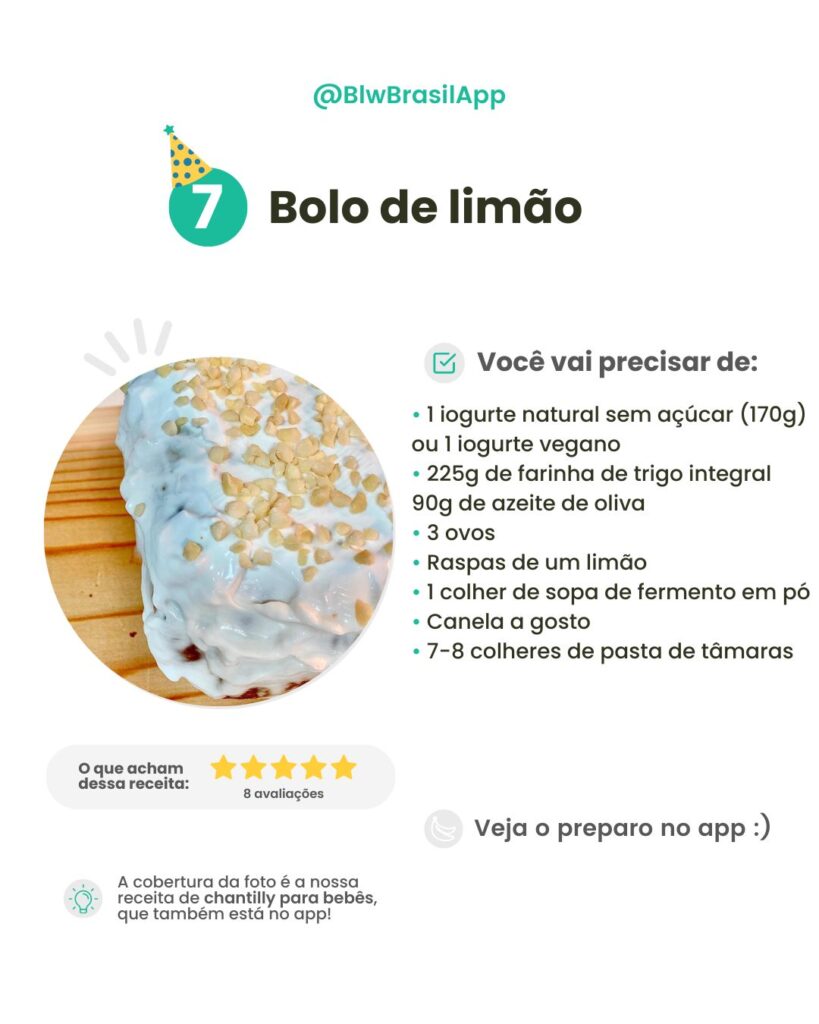 Bolo sem açúcar - Bolo de limão