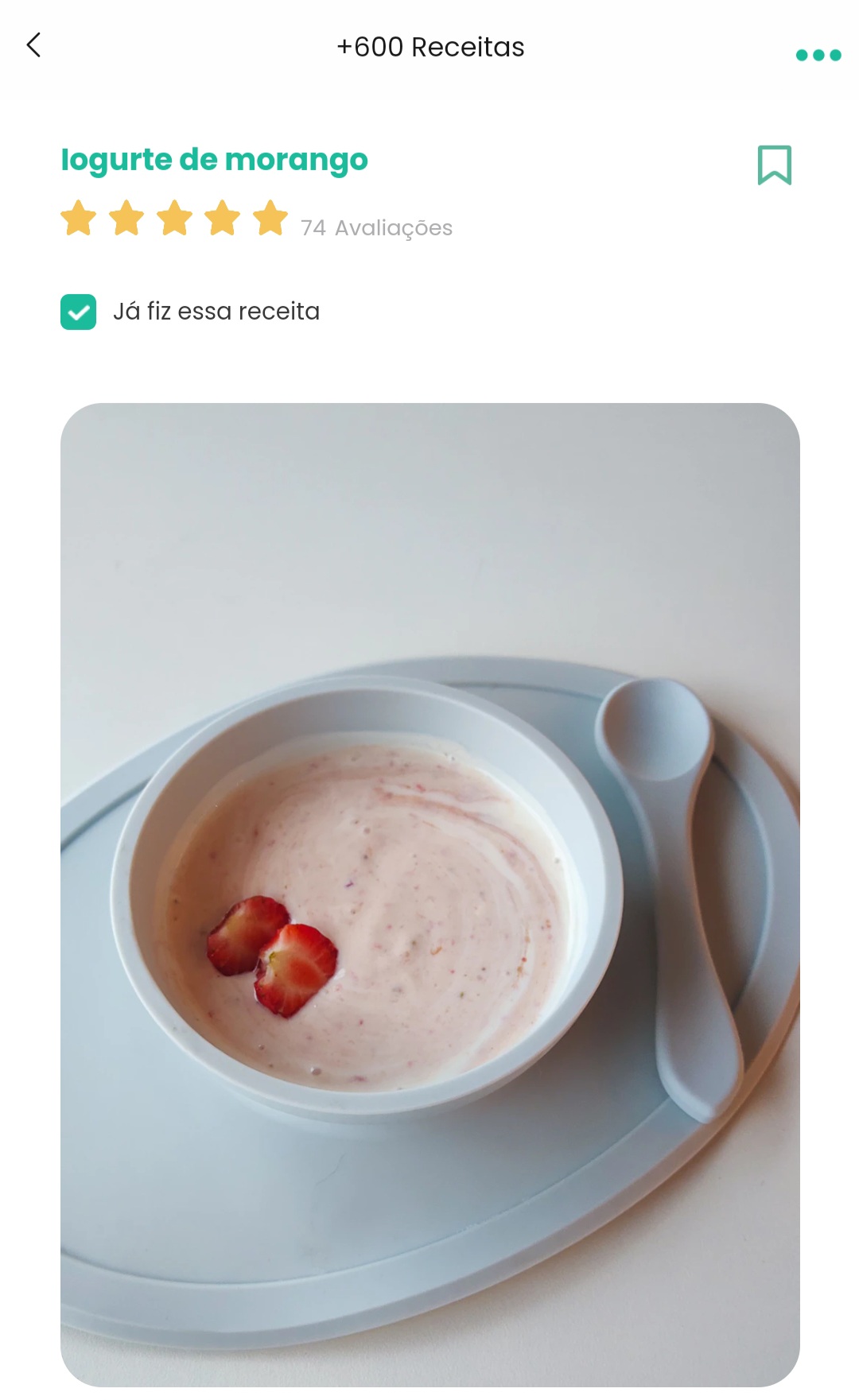 Receita de iogurte para bebês - BLW Brasil App