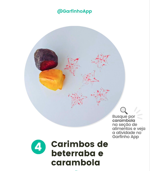 Atividades com alimentos - Carimbo