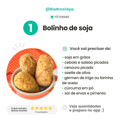 Receitas de bolinhos para bebês - Soja