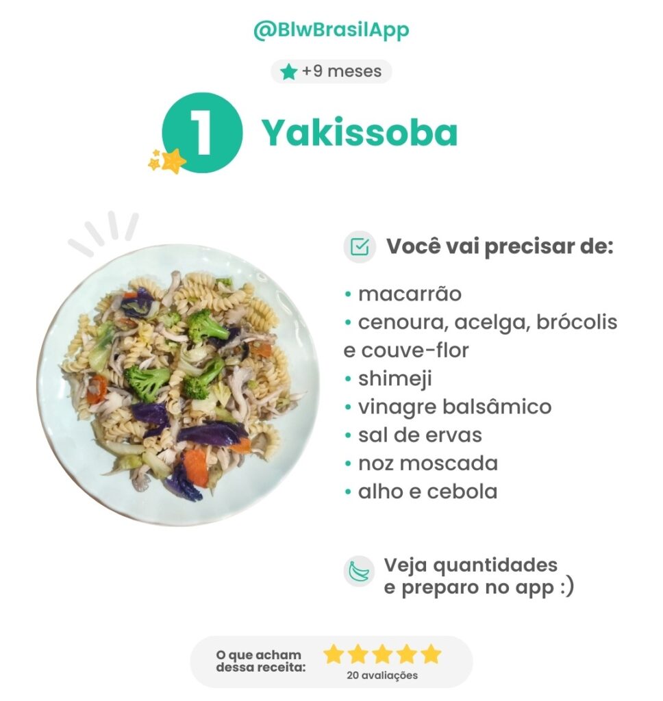 Receitas de inverno para bebê - Yakissoba