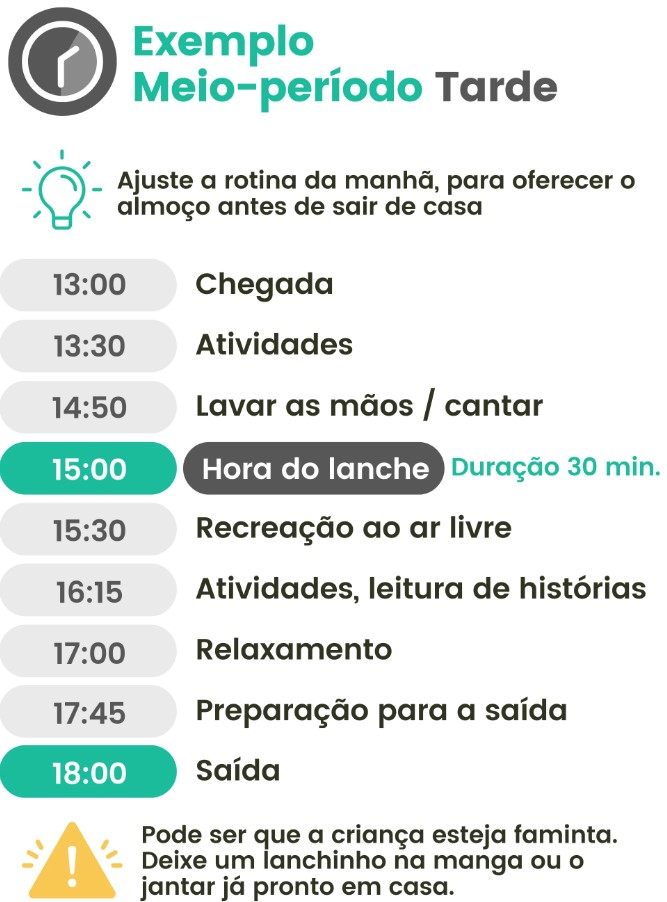 Adaptação escolar - período da tarde