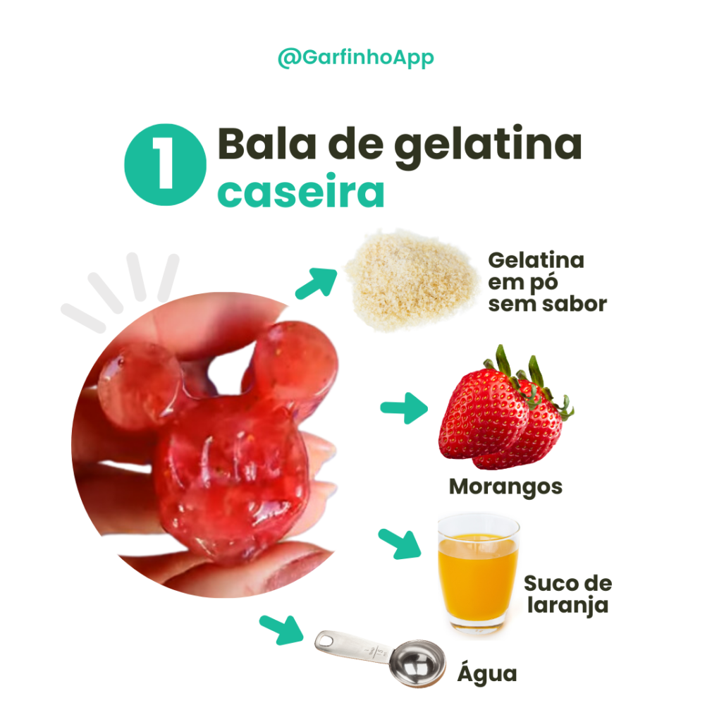 Receitas de doces sem açúcar - Bala de gelatina