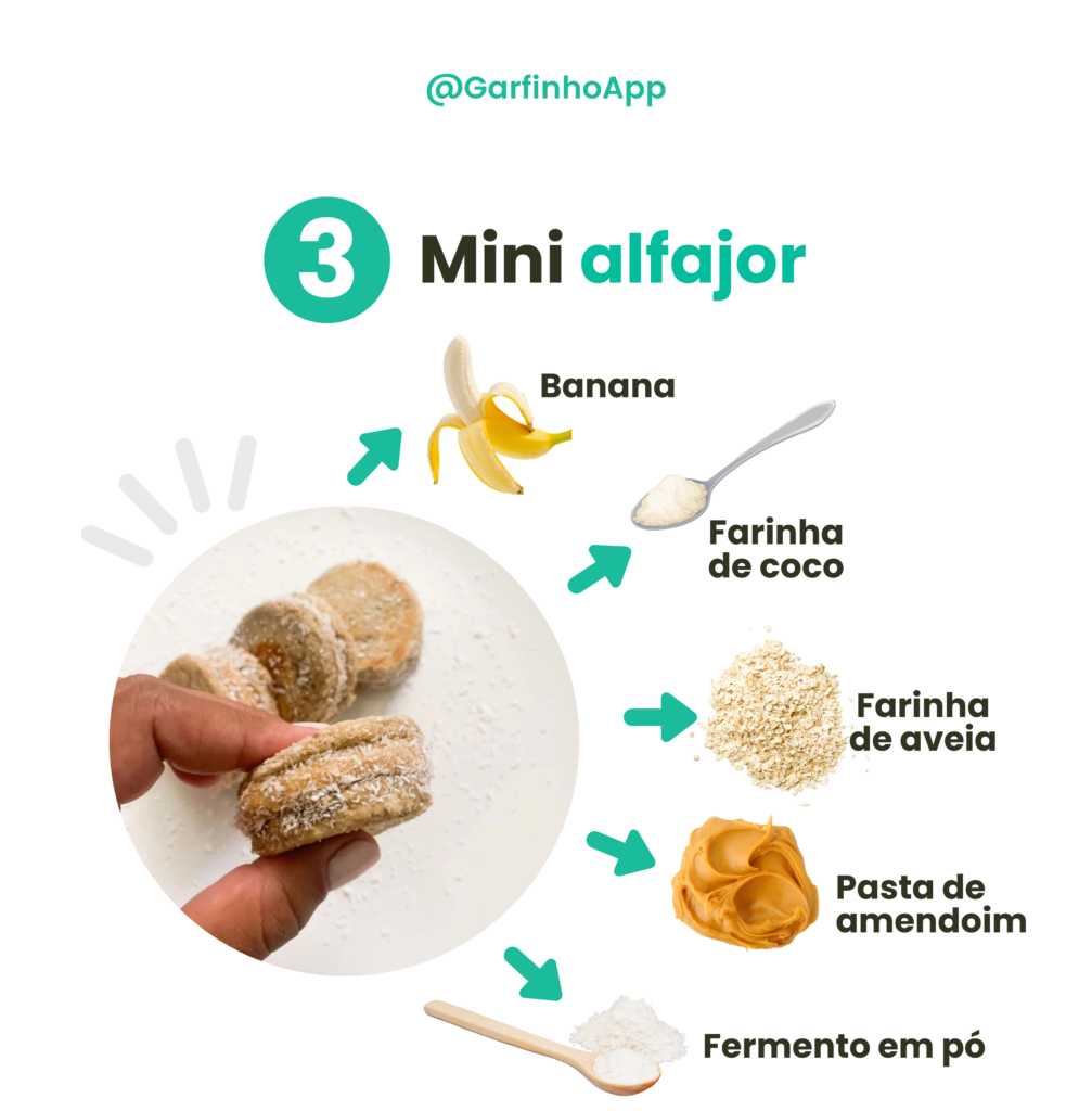 Receitas de doces sem açúcar - Mini Alfajor