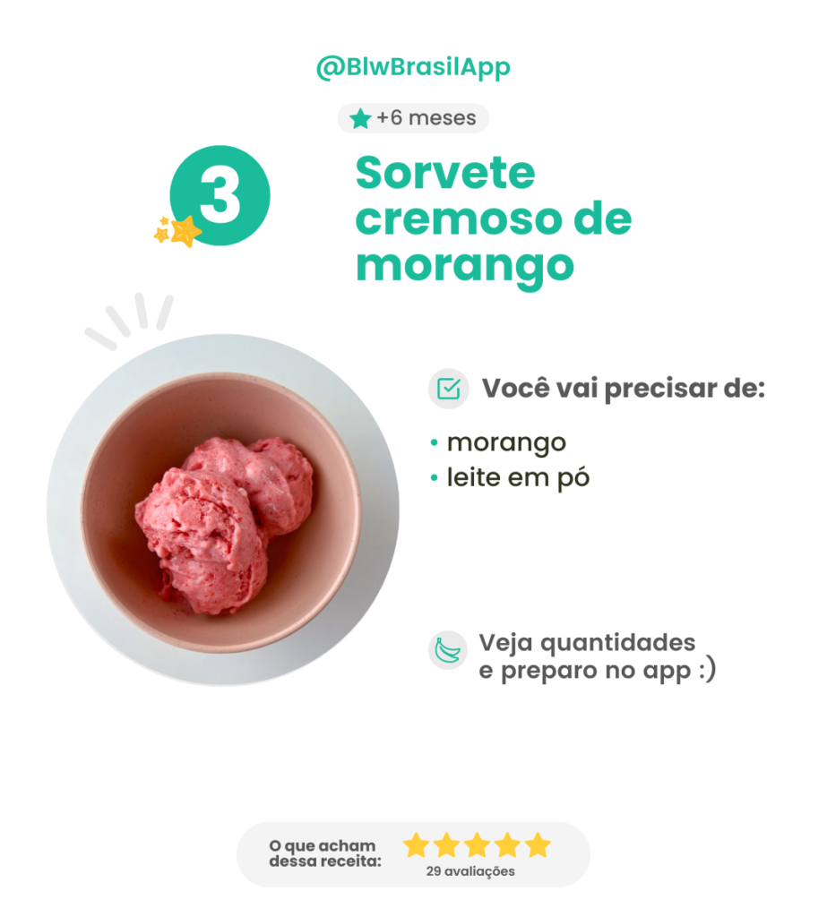 Receitas para bebês de 6 meses - Sorvete cremoso