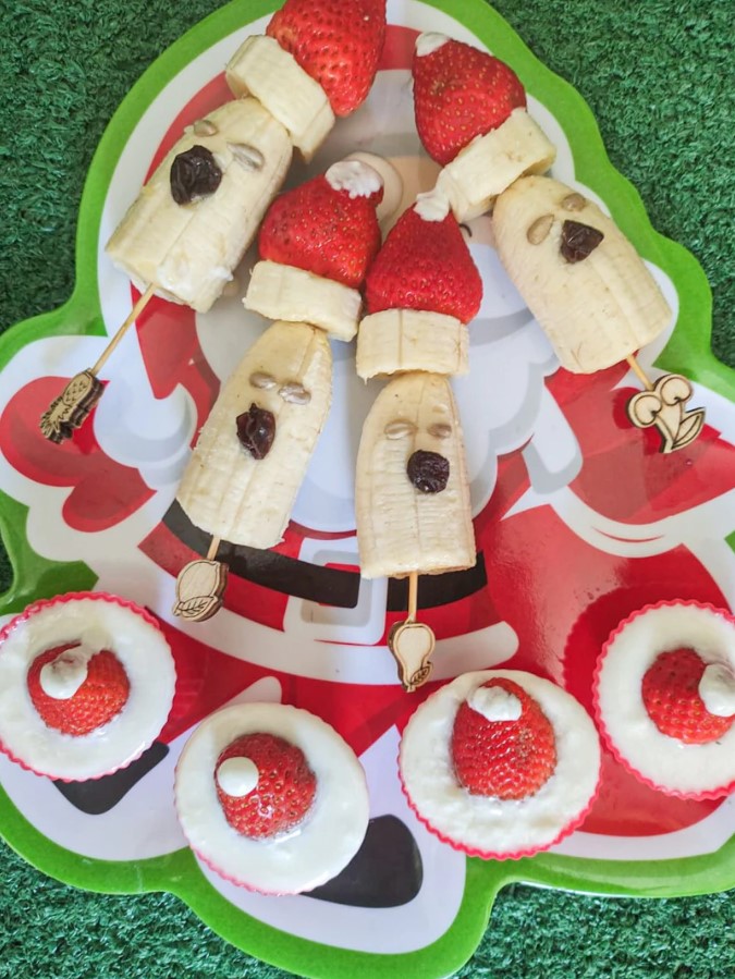 Receitas de natal para bebes - Banana natalina