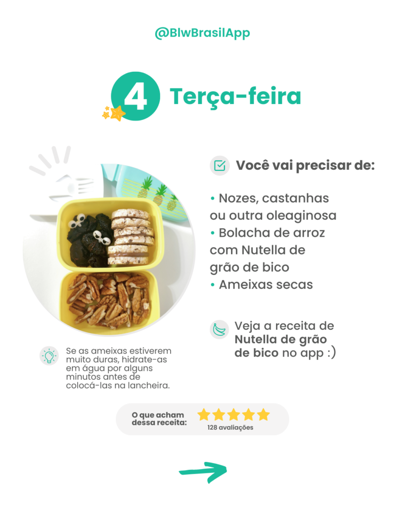 Ideias de lancheira para a semana - Terça