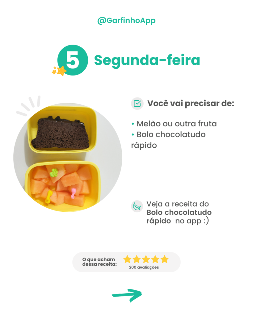 Ideias de lancheira para a semana - Segunda