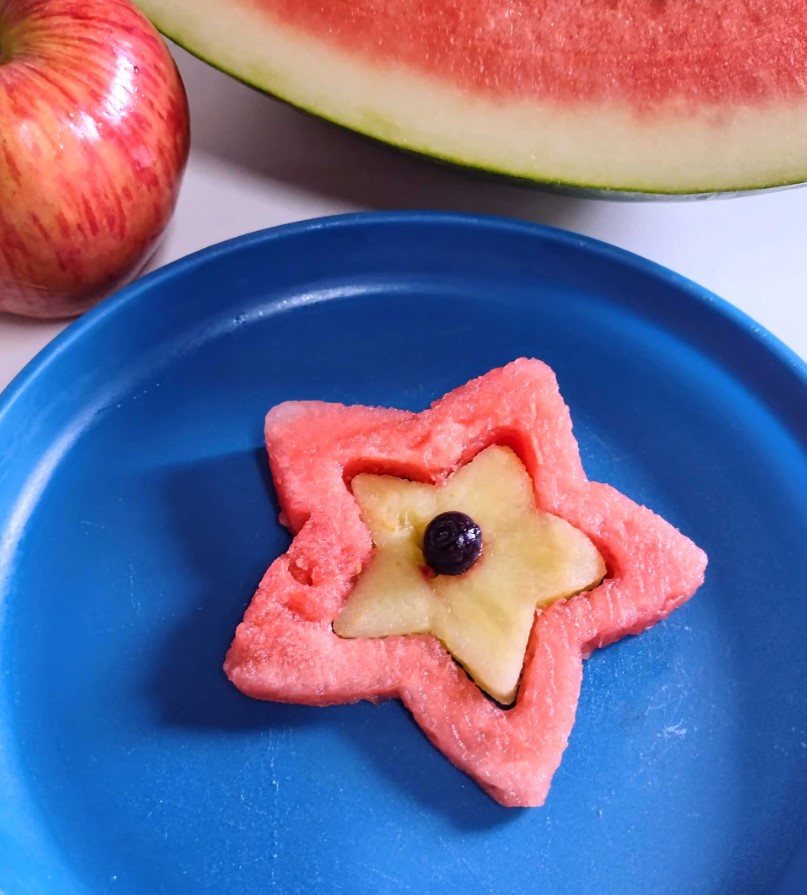 Café da manhã de introdução alimentar - Estrela de frutas