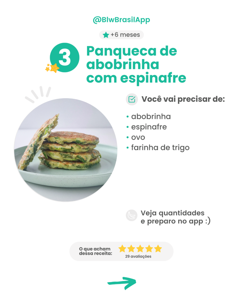 Panqueca para bebê - Abobrinha