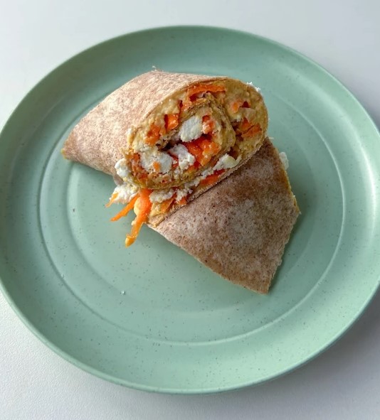 Ideias de lanche para escola - Enroladinho de Homus