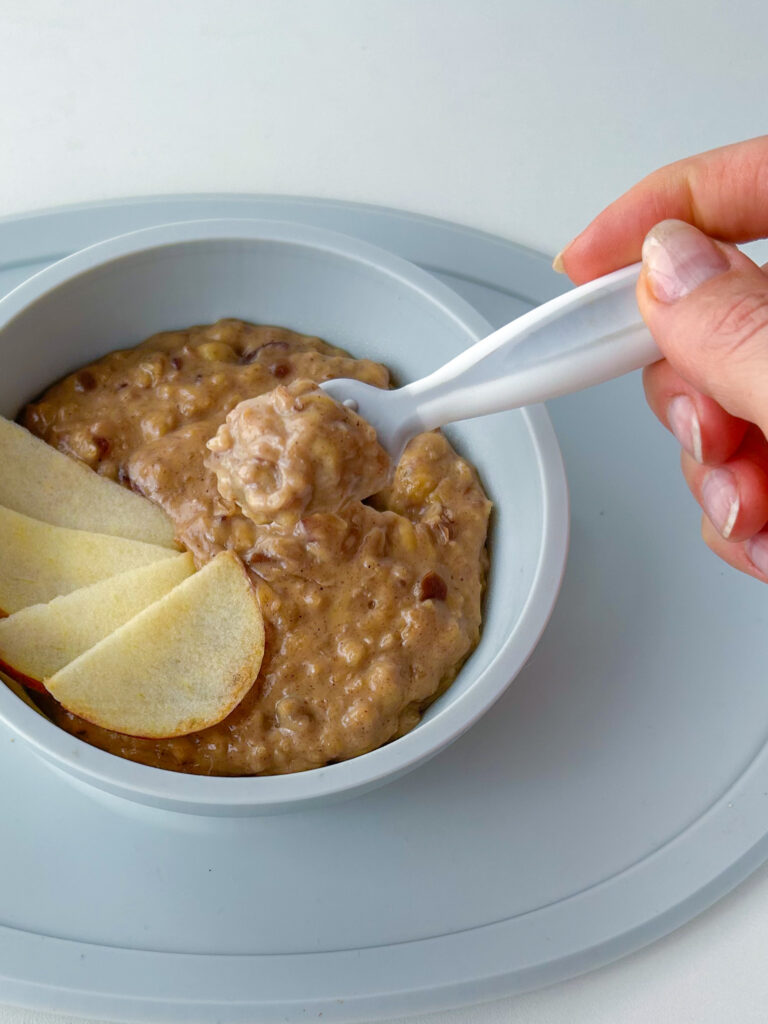 Café da manhã do bebê - Mingau de frutas