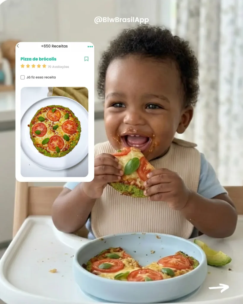 Ideias de jantar para bebê - Pizza de brócolis
