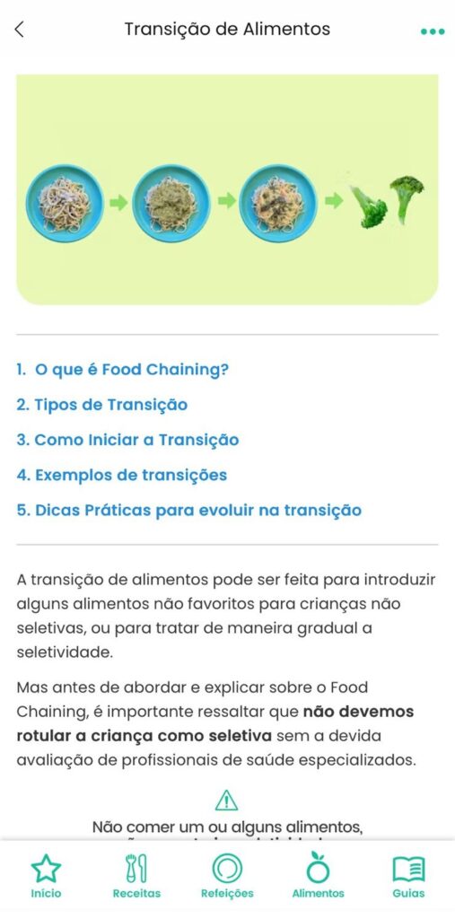 Como montar o prato da criança seletiva 4 Guia Transição de alimentos