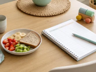 Rotina de alimentação infantil organizada para família e babá