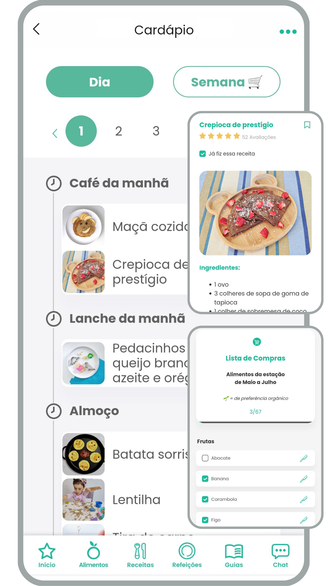 Tela do app Garfinho 4