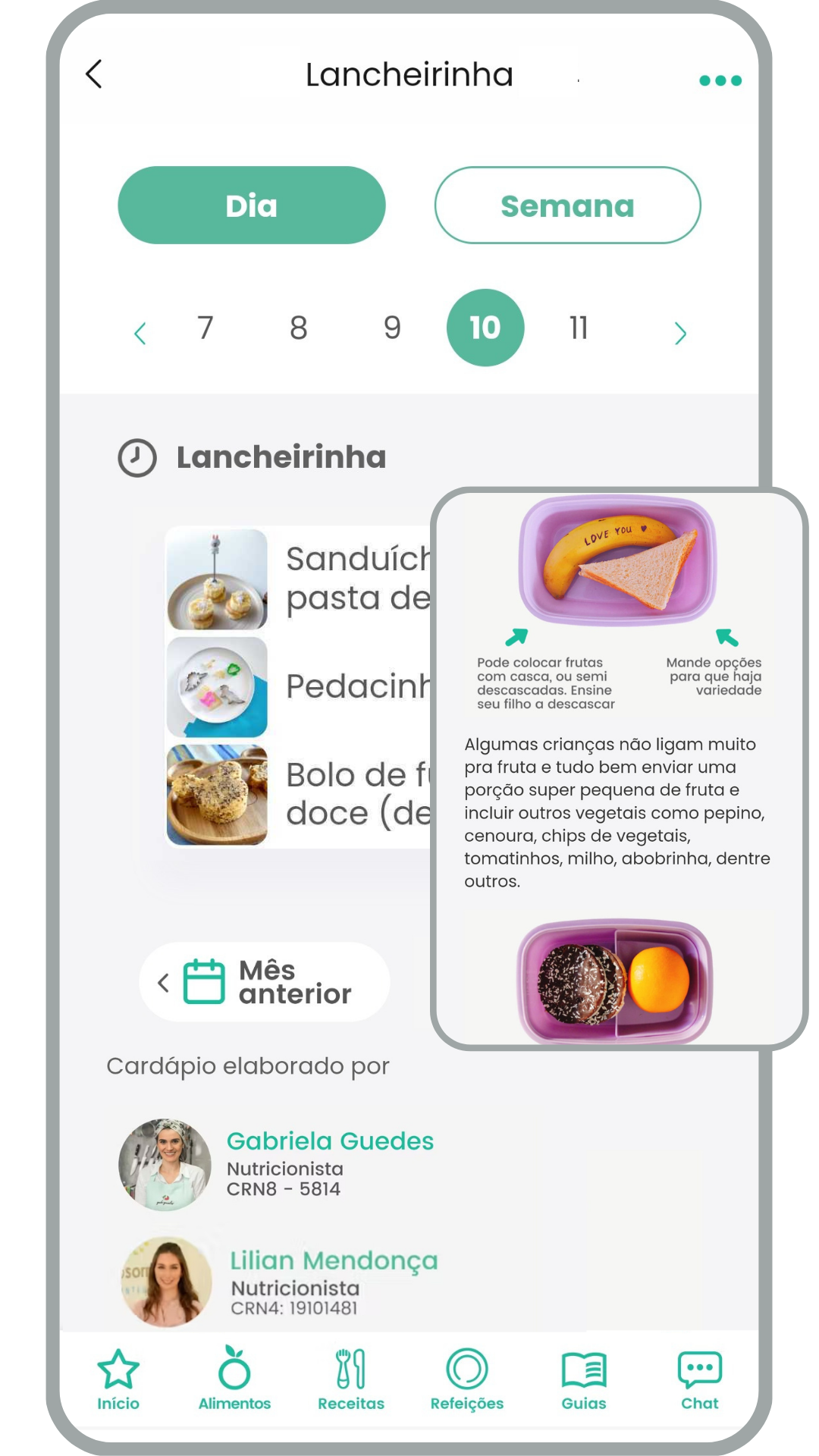 Tela do app Garfinho 5