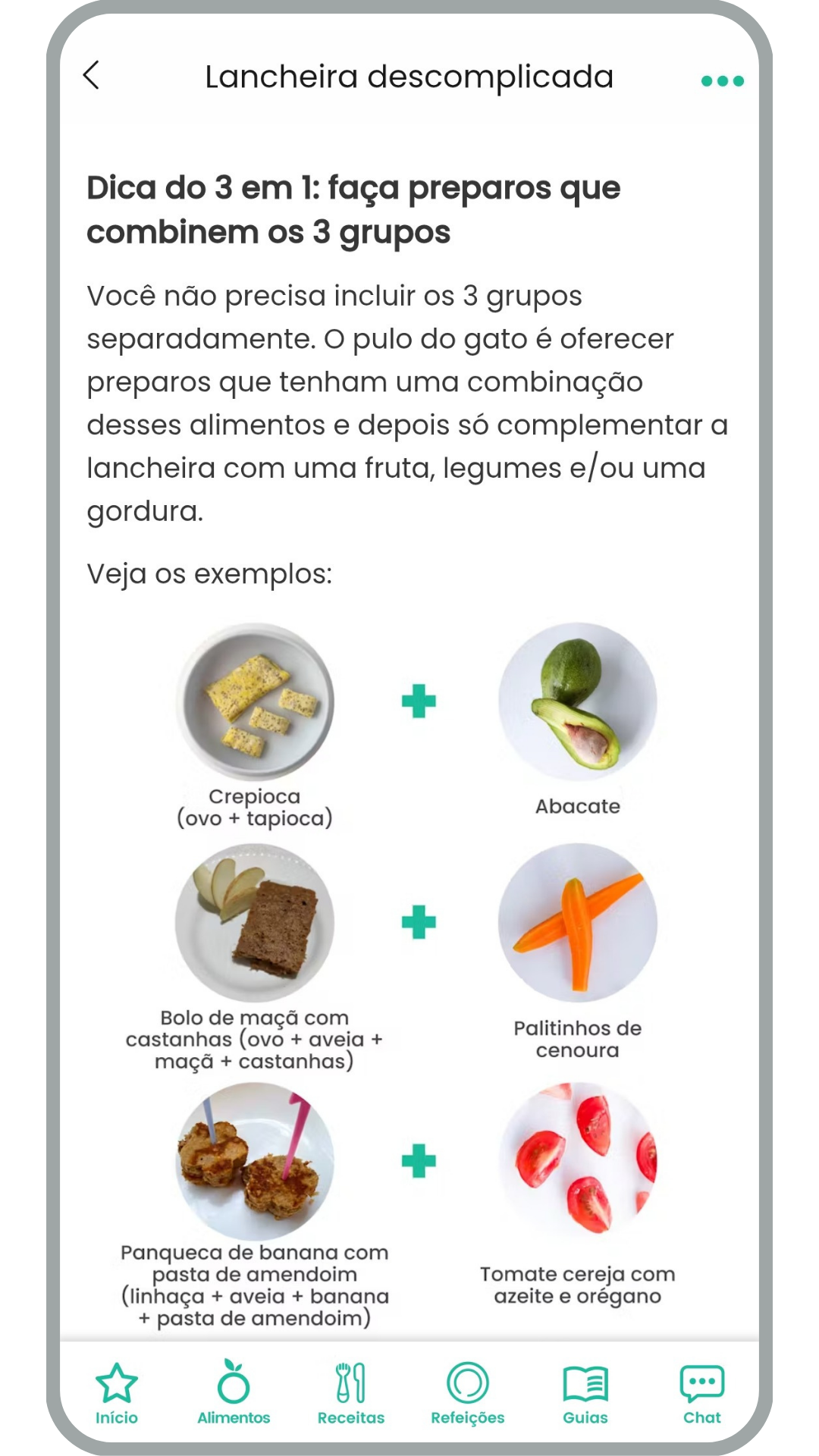 Tela do app Garfinho 6